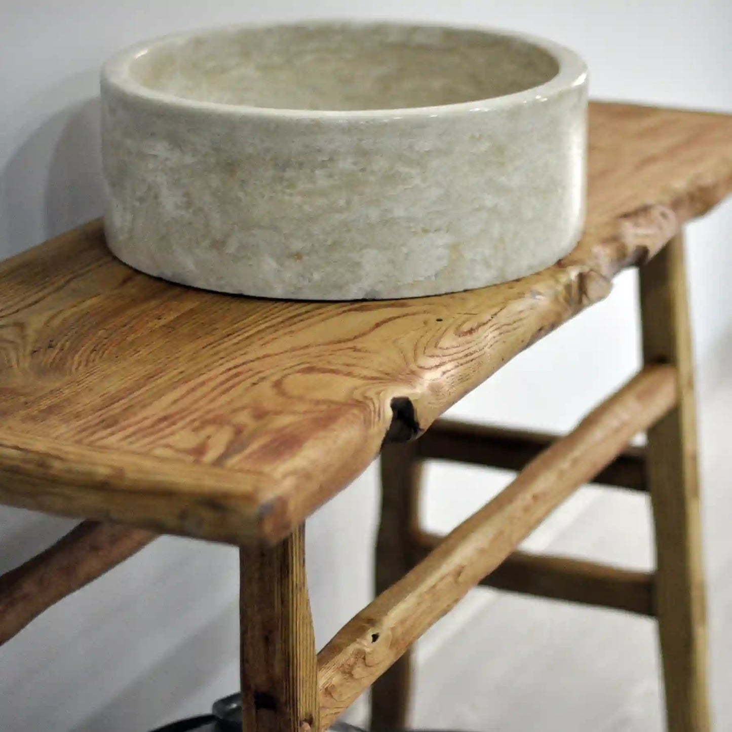 Rustic Bathroom Vanities - Farmhouse Narrow Live Edge Wood