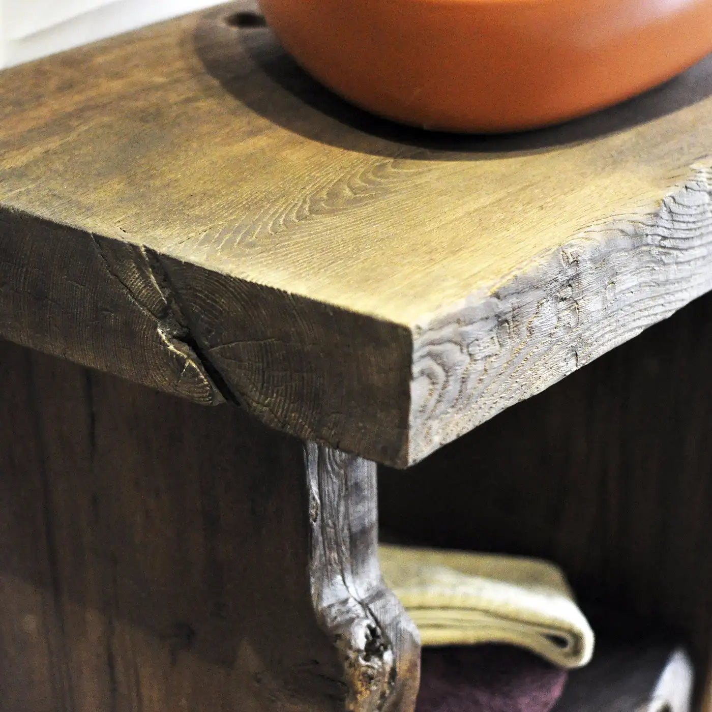 Rustic Bathroom Vanities - Farmhouse Solid Live Edge Wood Vanity