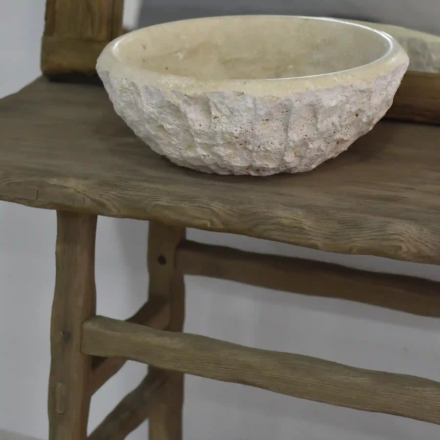 Rustic Bathroom Vanity Sink - Farmhouse Narrow Live Edge Wood
