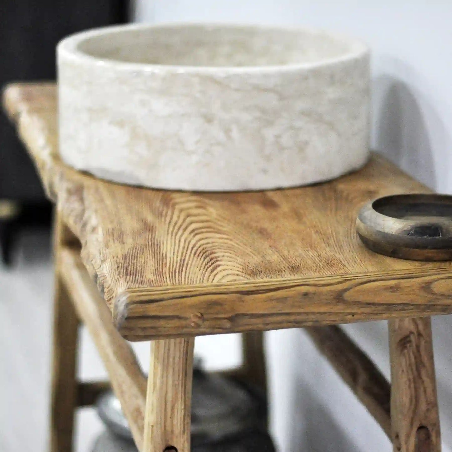Rustic Bathroom Vanities - Farmhouse Narrow Live Edge Wood