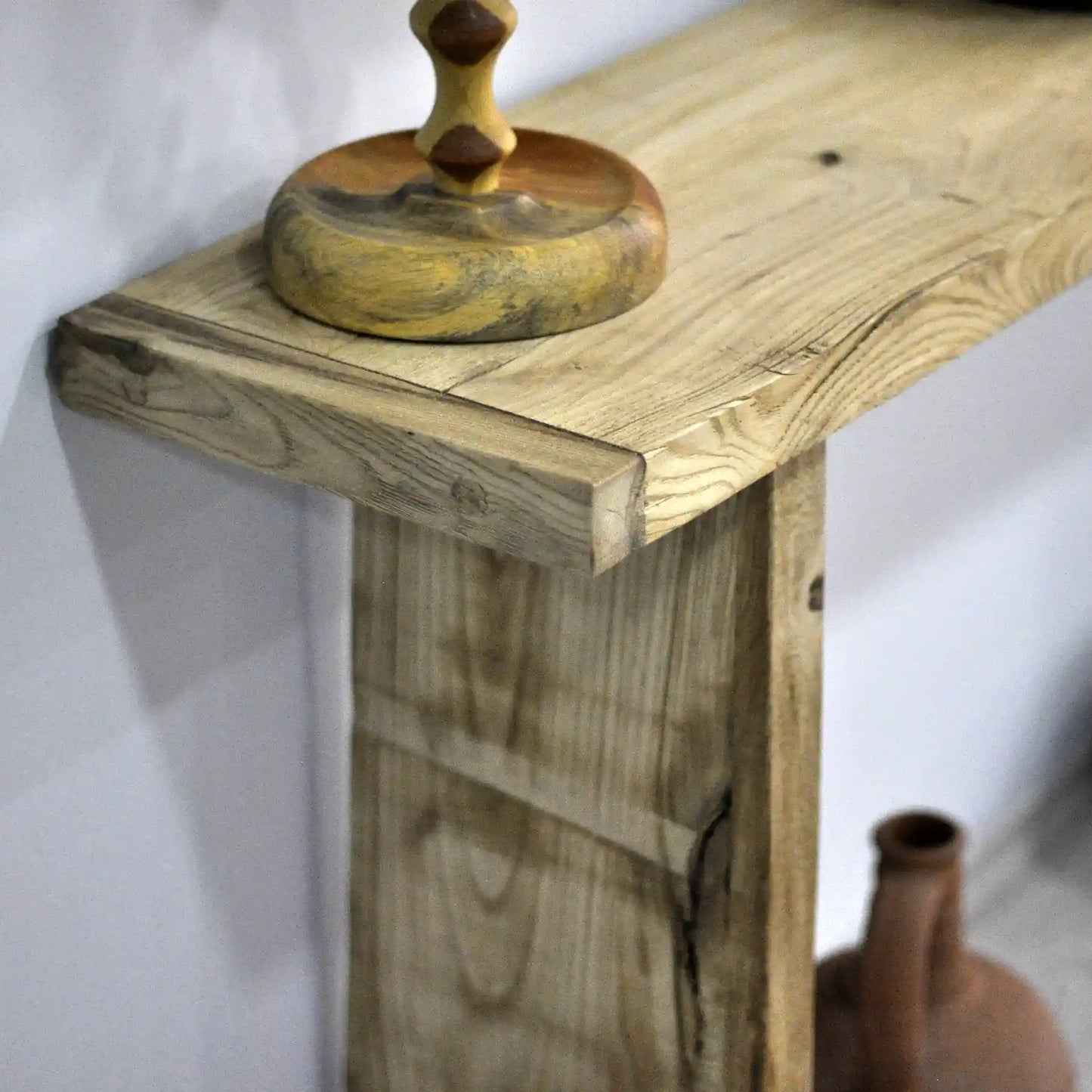 Rustikale Badezimmerwaschtische - Schmaler Bauernhausstil, Live Edge Wood 