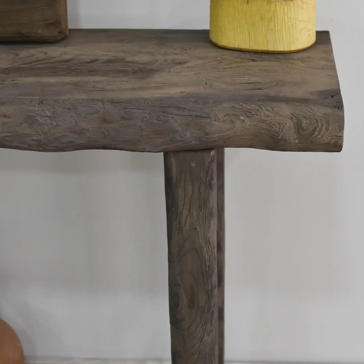 Rustic Entryway Wooden Console Table w.t Live Edge Wood Dresser