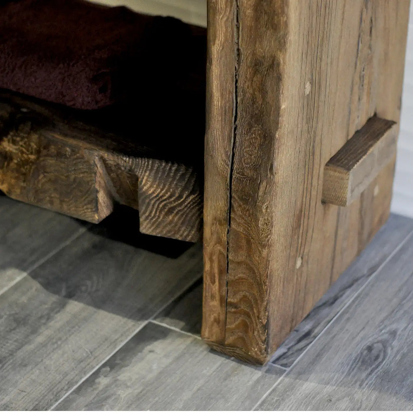 Rustic Bathroom Vanities - Farmhouse Solid Live Edge Wood Vanity