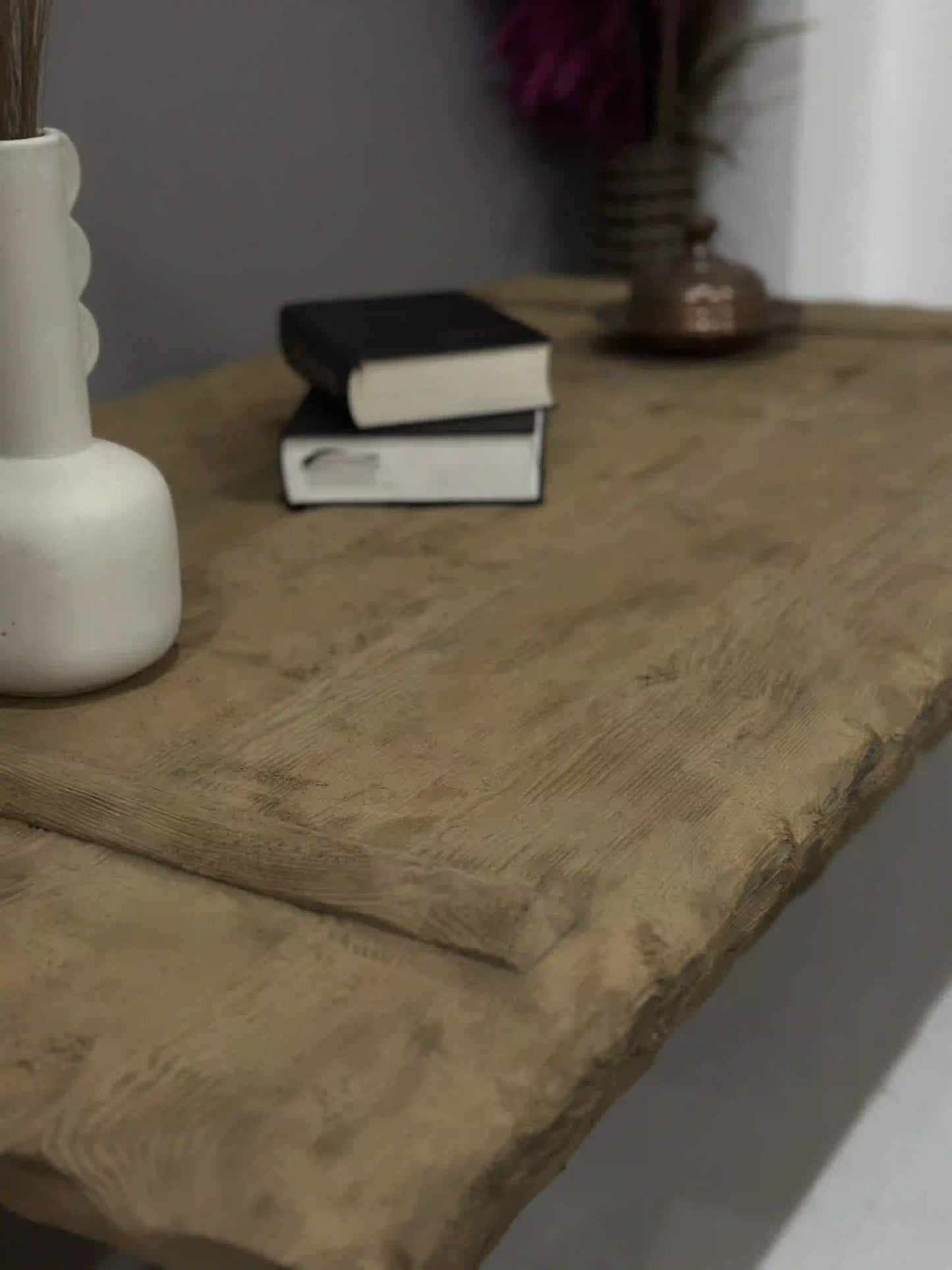 Rustikale Badezimmerwaschtische - Schmaler Bauernhausstil, Live Edge Wood 