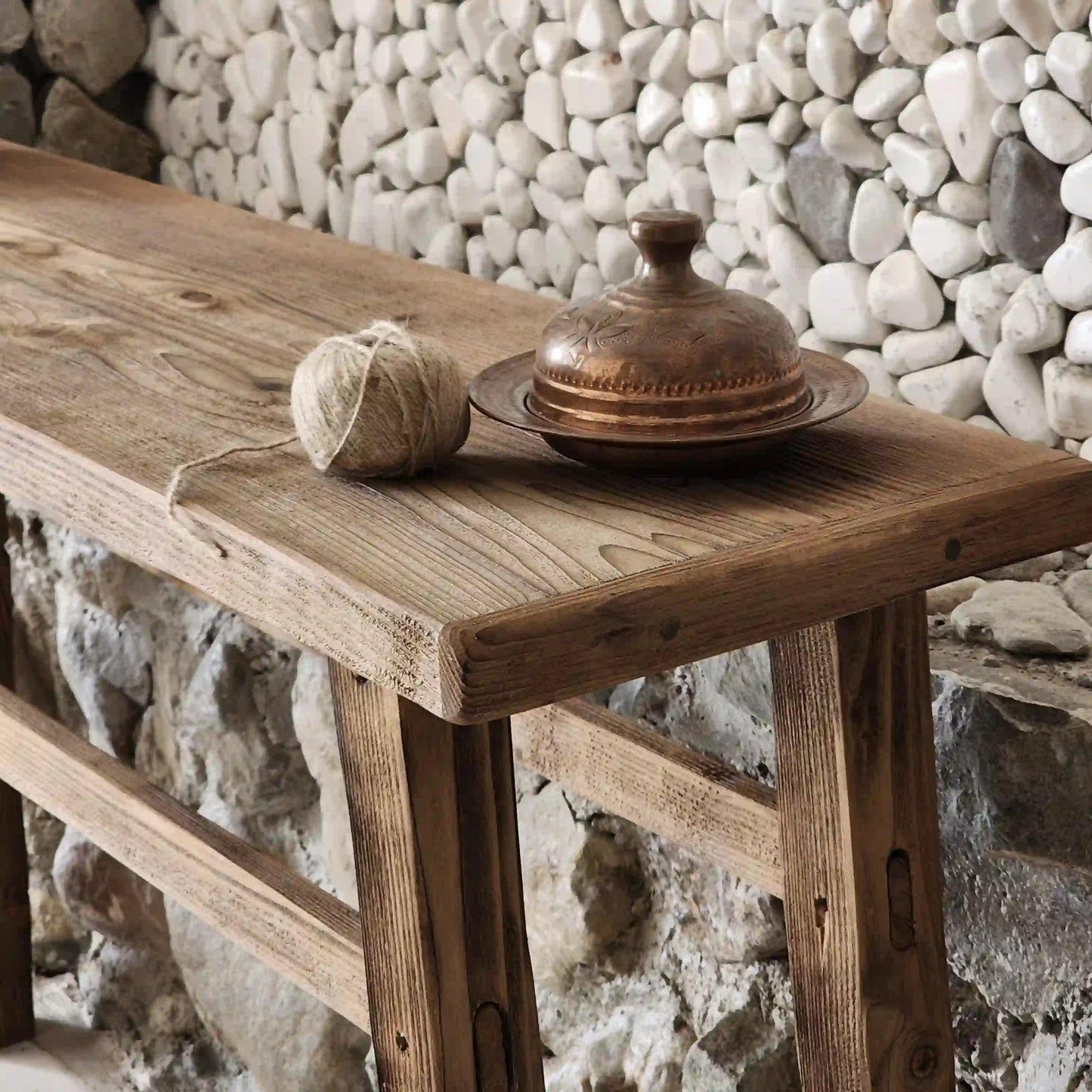 Rustikale Badezimmerwaschtische - Schmaler Bauernhausstil, Live Edge Wood 